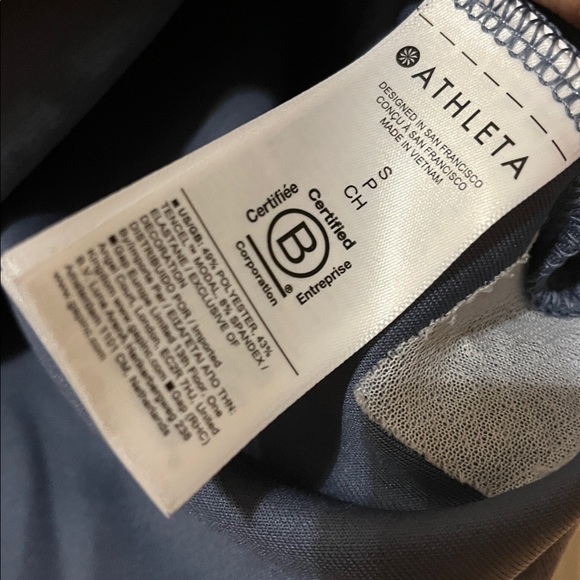 Athleta Blue Seasoft Quarter-Zip Size Small - Picture 3 of 4